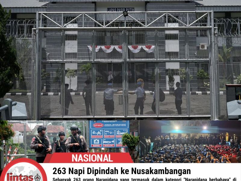 263 Napi Dipindah ke Nusakambangan, Fokus Berantas Narkoba