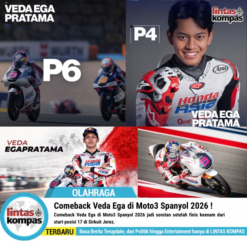 Comeback Veda Ega di Moto3 Spanyol 2026 Bikin Bangga