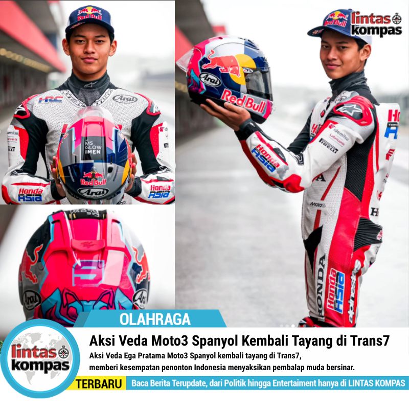 Aksi Veda Ega Pratama Moto3 Spanyol Kembali Tayang di Trans7