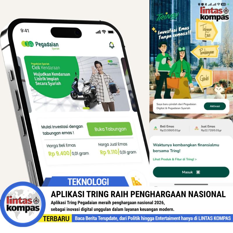 Aplikasi Tring Pegadaian Raih Penghargaan Nasional 2026
