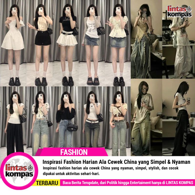 Inspirasi Fashion Harian Ala Cewek China yang Simpel & Nyaman