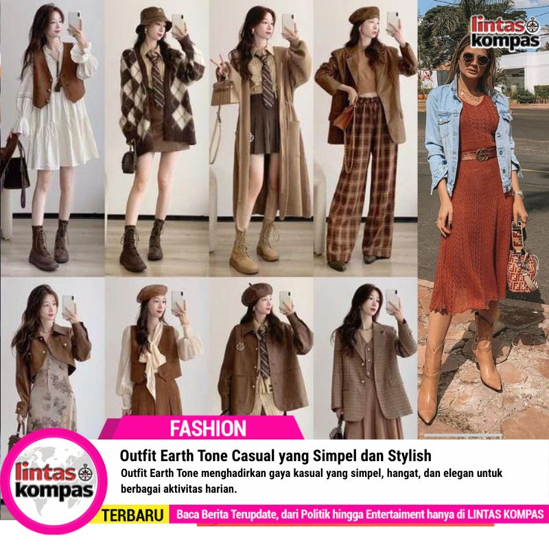 Outfit Earth Tone Casual yang Simpel dan Stylish