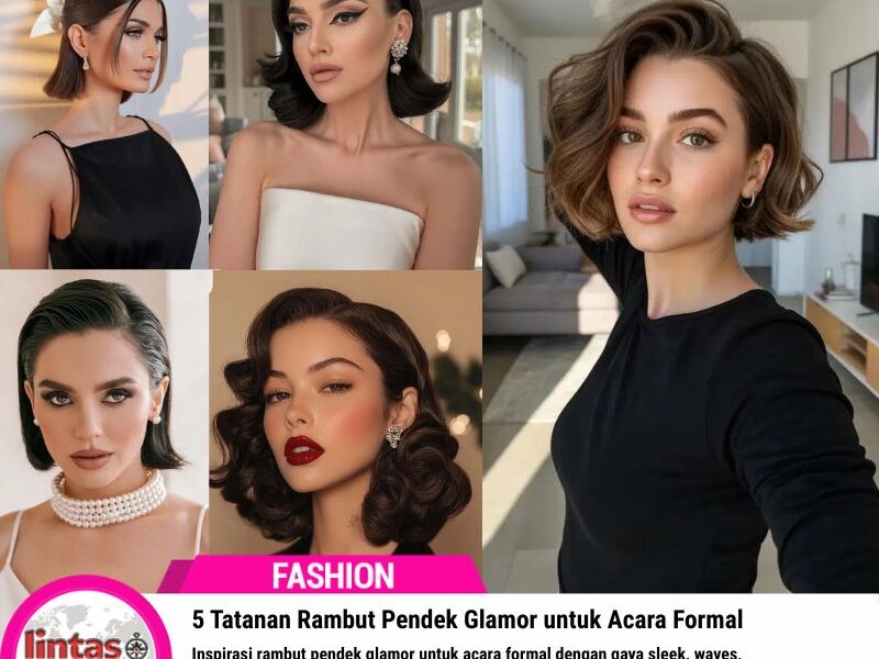 5 Tatanan Rambut Pendek Glamor untuk Acara Formal