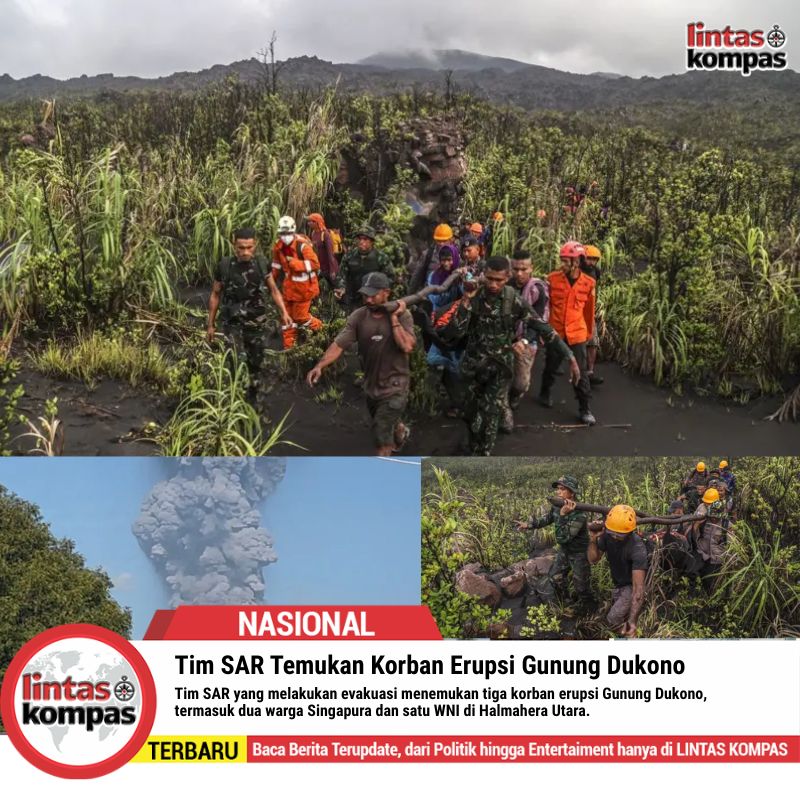 Tim SAR Temukan 3 Korban Erupsi Gunung Dukono, Pendakian Jadi Sorotan