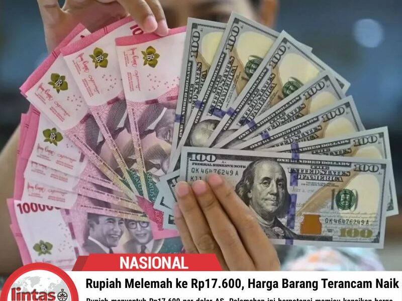Rupiah Melemah ke Rp17.600, Harga Barang Terancam Naik