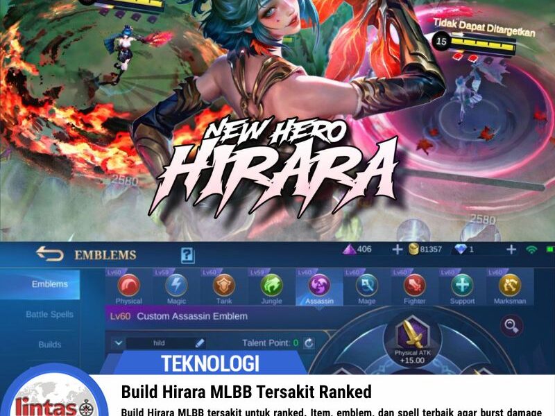 Build Hirara MLBB Tersakit Ranked