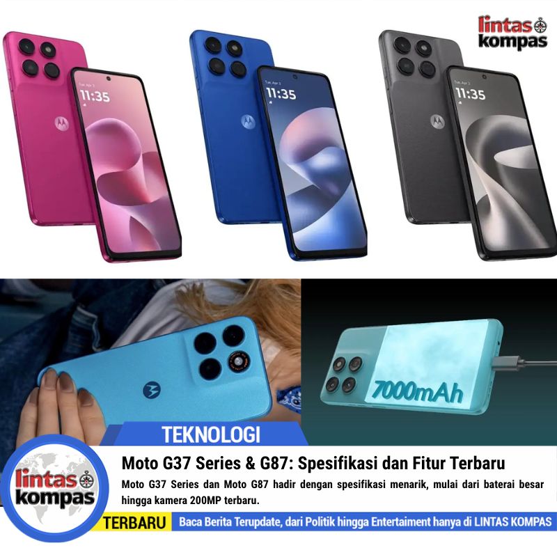 Motorola Rilis Moto G37 Series dan G87 dengan Fitur Unggulan Terbaru