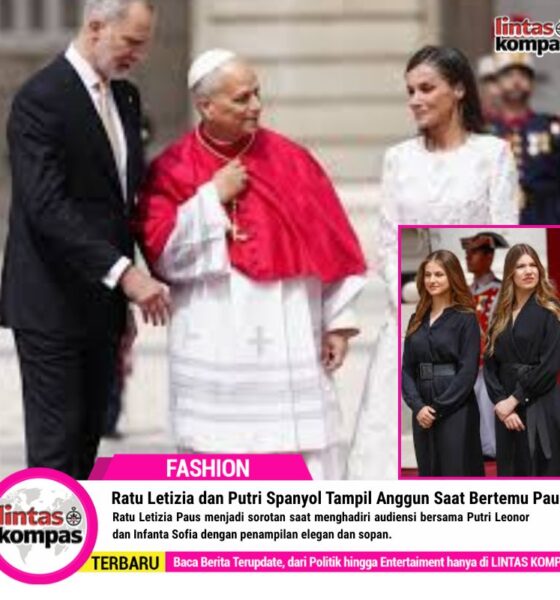 Ratu Letizia dan Putri Spanyol Tampil Anggun Saat Bertemu Paus