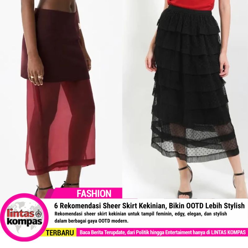 6 Rekomendasi Sheer Skirt Kekinian, Bikin OOTD Lebih Stylish
