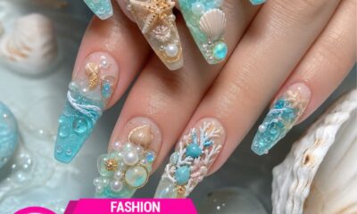 Nail Art 3D Laut Tren Kuku Cantik yang Bikin Tampilan Makin Segar