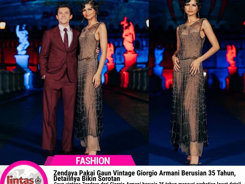Zendaya Pakai Gaun Vintage Giorgio Armani Berusian 35 Tahun