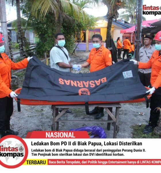 Ledakan Bom PD II di Biak Papua, Lokasi Disterilkan !