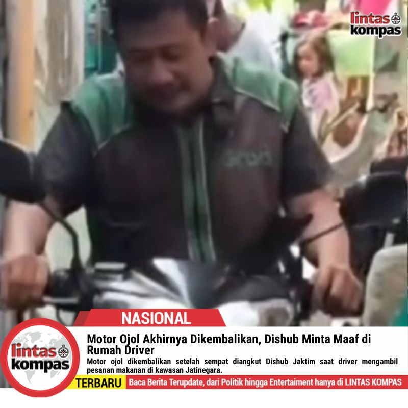 Motor Ojol Akhirnya Dikembalikan, Dishub Minta Maaf di Rumah Driver