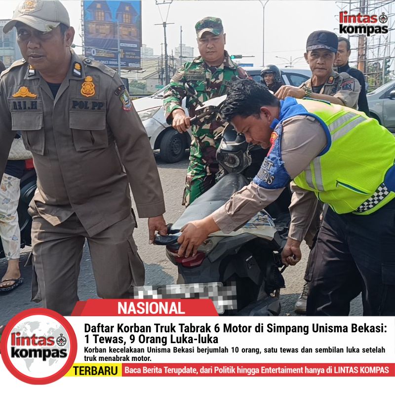 Korban Kecelakaan Truk, Tabrak 6 Motor di Simpang Unisma