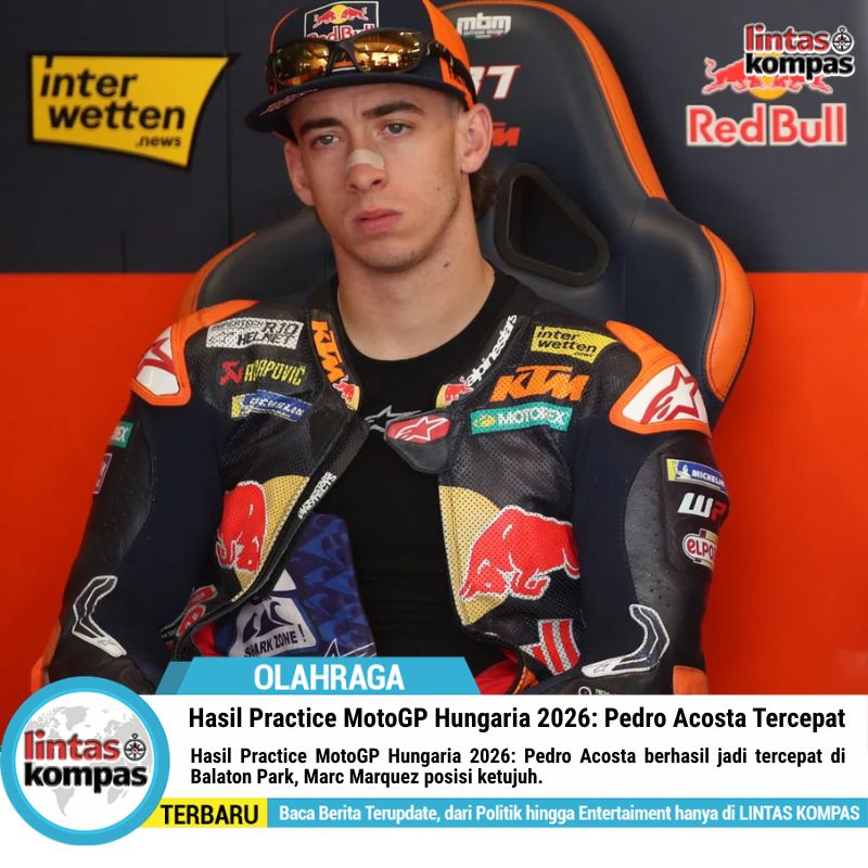 Hasil Practice MotoGP Hungaria 2026: Pedro Acosta Tercepat, Marc Marquez Posisi Ketujuh