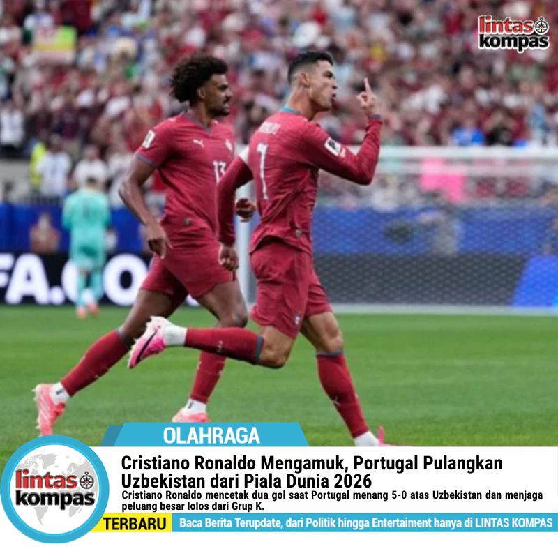 Cristiano Ronaldo Mengamuk, Portugal Pulangkan Uzbekistan