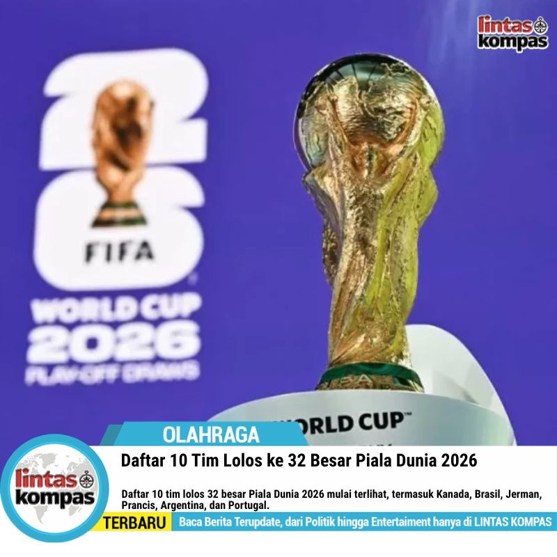 Daftar 10 Tim Lolos ke 32 Besar Piala Dunia 2026