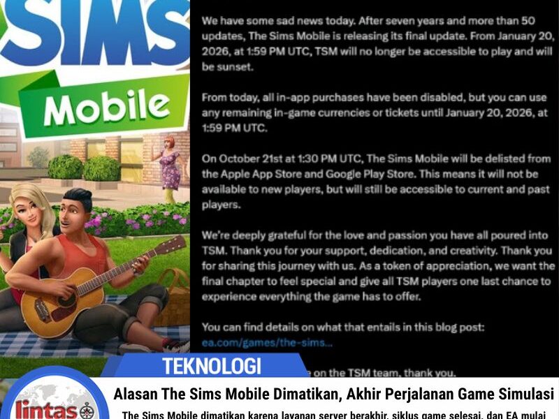 The Sims Mobile Dimatikan, Akhir Perjalanan Game Simulasi