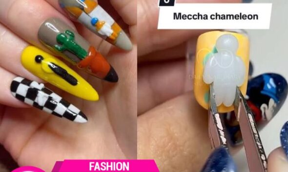 Inspirasi Nail Art Tema Meccha Chameleon yang Colorful dan Unik