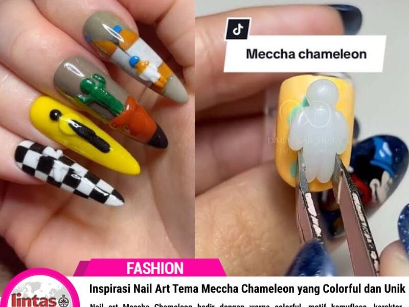 Inspirasi Nail Art Tema Meccha Chameleon yang Colorful dan Unik