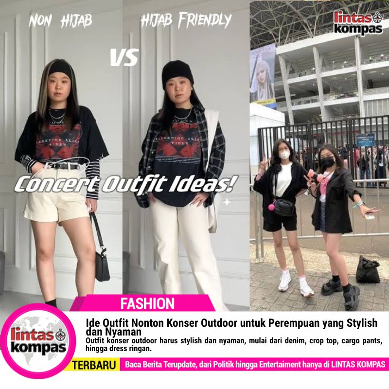 Ide Outfit Nonton Konser Outdoor untuk Perempuan yang Stylish