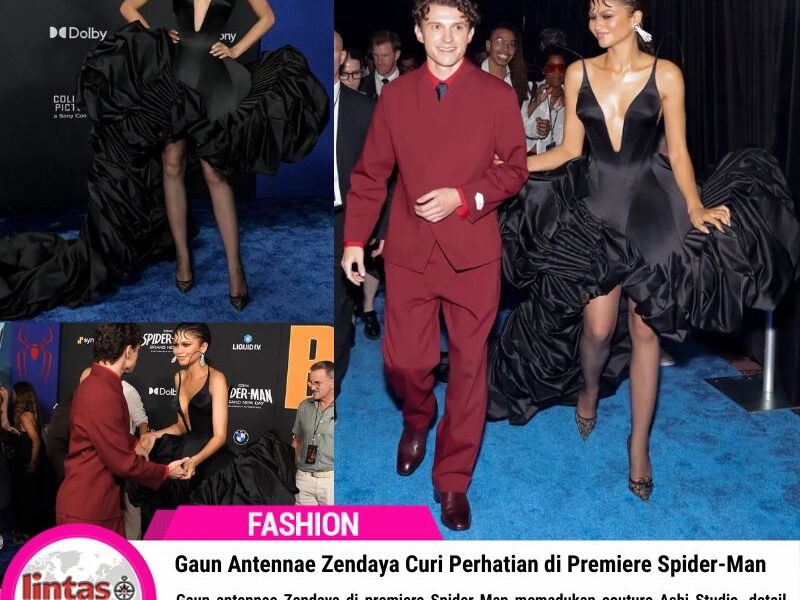 Gaun Antennae Zendaya Curi Perhatian di Premiere Spider-Man