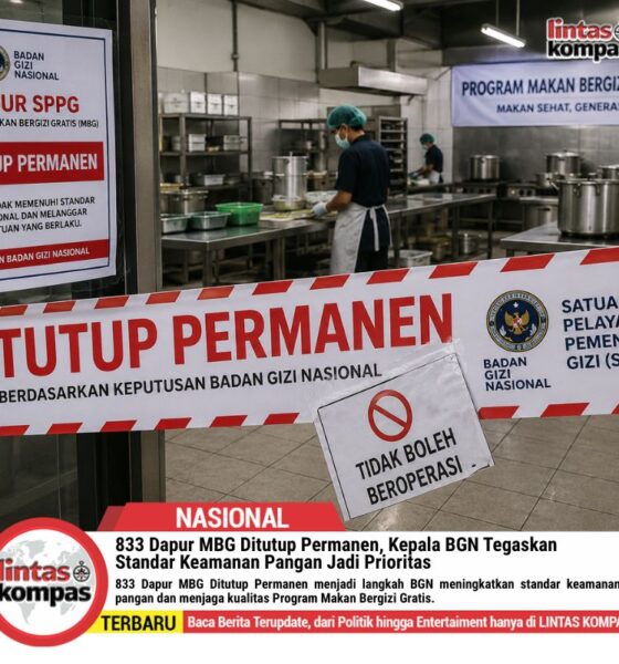 833 Dapur MBG Ditutup Permanen oleh Kepala BGN