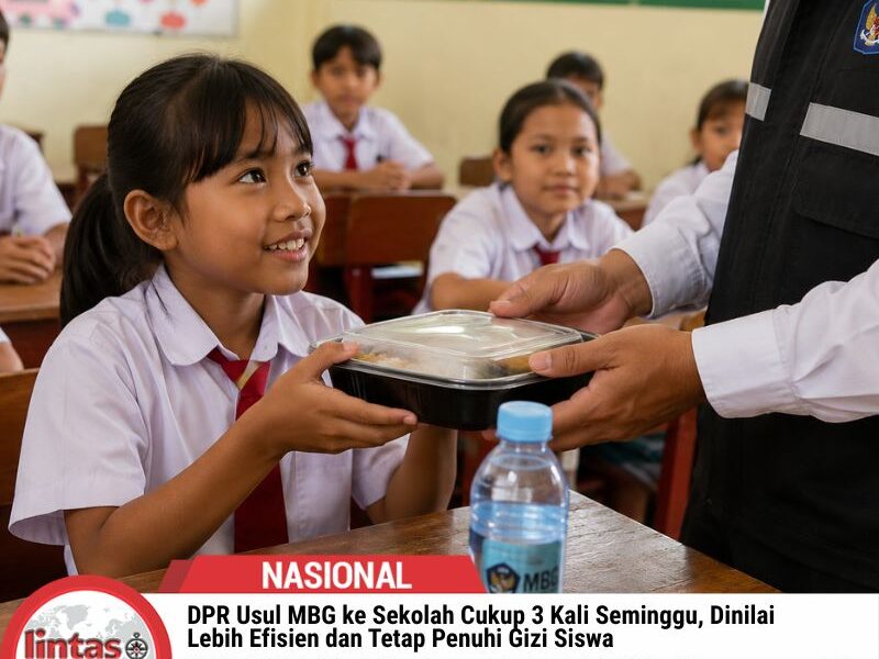 DPR Usul MBG ke Sekolah Cukup 3 Kali Seminggu