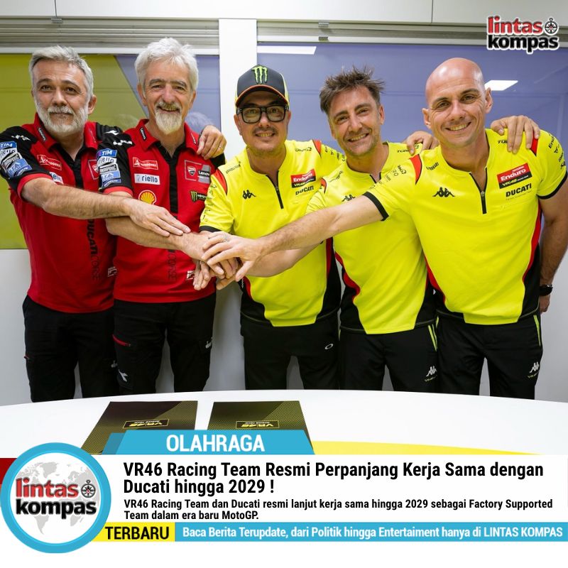 VR46 Racing Team Resmi Perpanjang Kerja Sama dengan Ducati hingga 2029 !