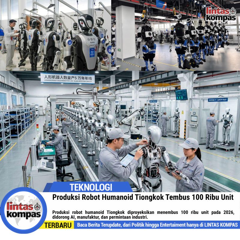 Produksi Robot Humanoid Tiongkok Tembus 100 Ribu Unit