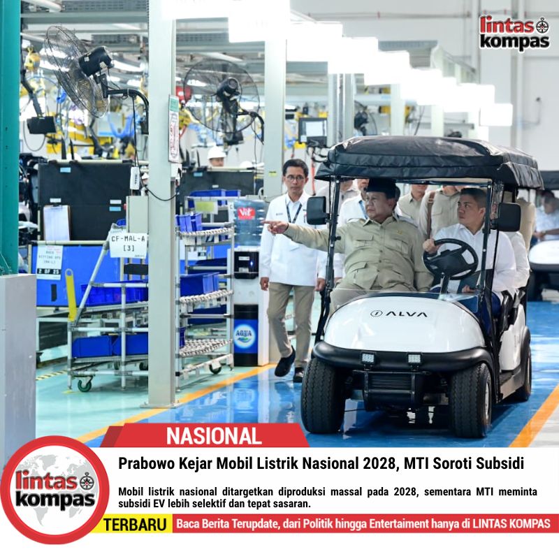 Prabowo Kejar Mobil Listrik Nasional 2028, MTI Soroti Subsidi