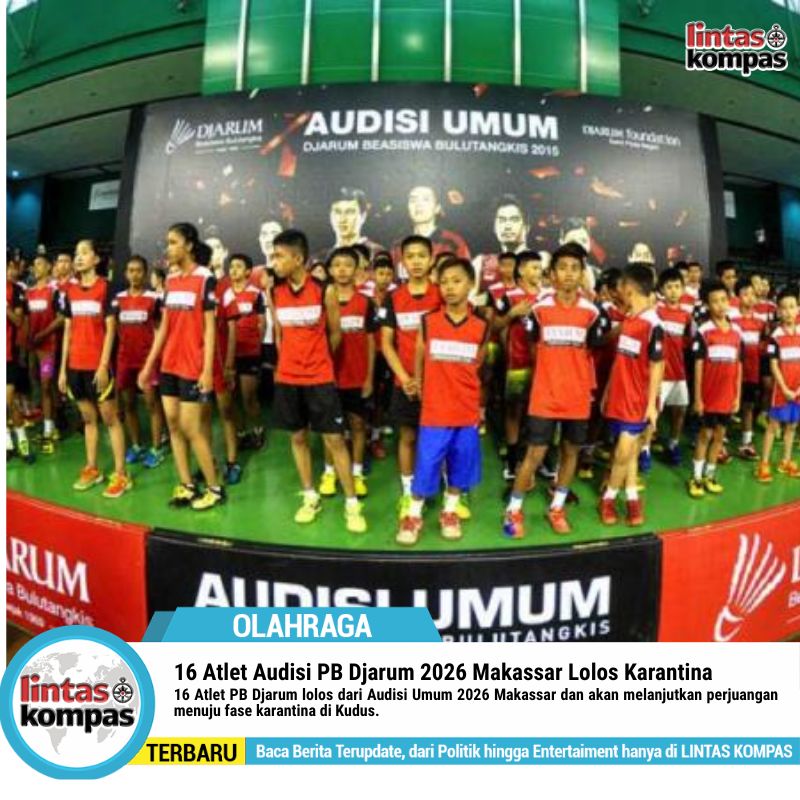 16 Atlet PB Djarum Makassar Lolos Karantina