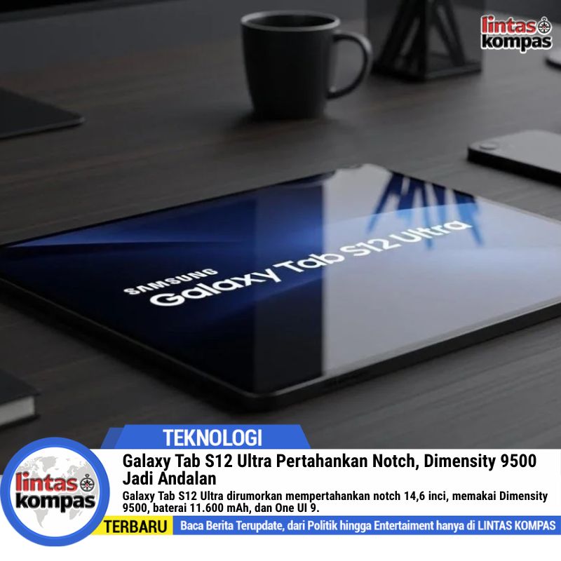Galaxy Tab S12 Ultra Pertahankan Notch, Dimensity 9500 Jadi Andalan