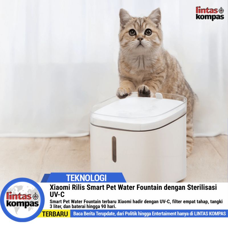 Xiaomi Rilis Smart Pet Water Fountain dengan Sterilisasi UV-C