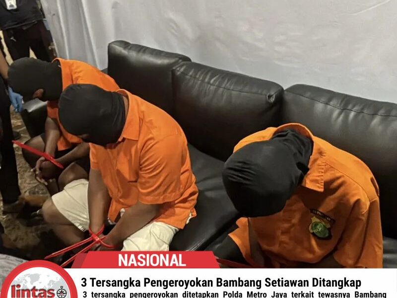3 Tersangka Pengeroyokan Bambang Setiawan Ditangkap
