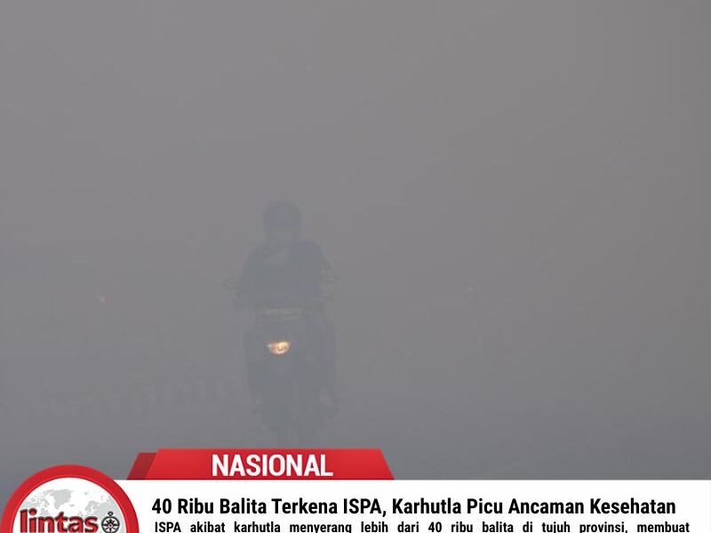 40 Ribu Balita Terkena ISPA, Karhutla Picu Ancaman Kesehatan