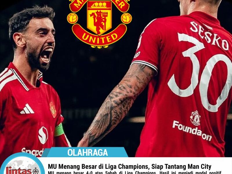 MU Menang Besar di Liga Champions, Siap Tantang Man City