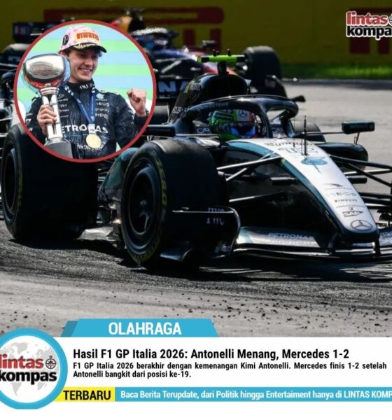 Hasil F1 GP Italia 2026: Antonelli Menang, Mercedes 1-2