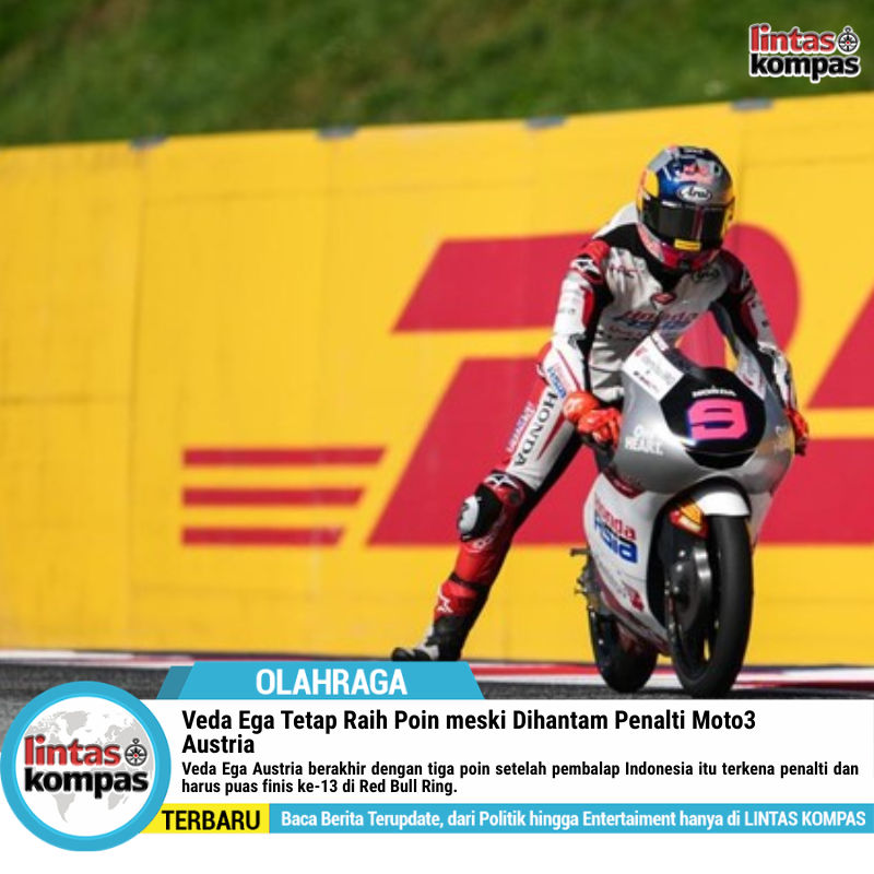 Veda Ega Tetap Raih Poin meski Dihantam Penalti Moto3 Austria