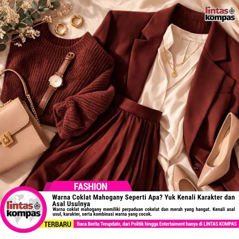 Warna Coklat Mahogany