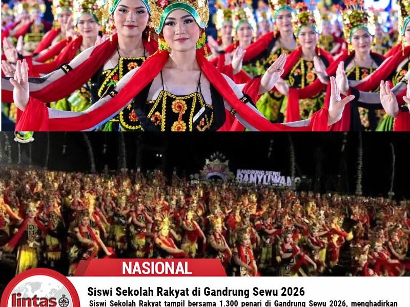 Siswi Sekolah Rakyat di Gandrung Sewu 2026