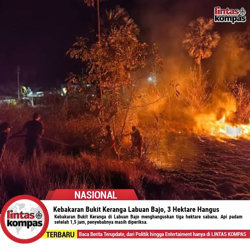 Kebakaran Bukit Keranga Labuan Bajo, 3 Hektare Hangus