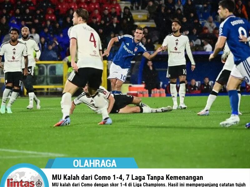 MU Kalah dari Como 1-4, 7 Laga Tanpa Kemenangan