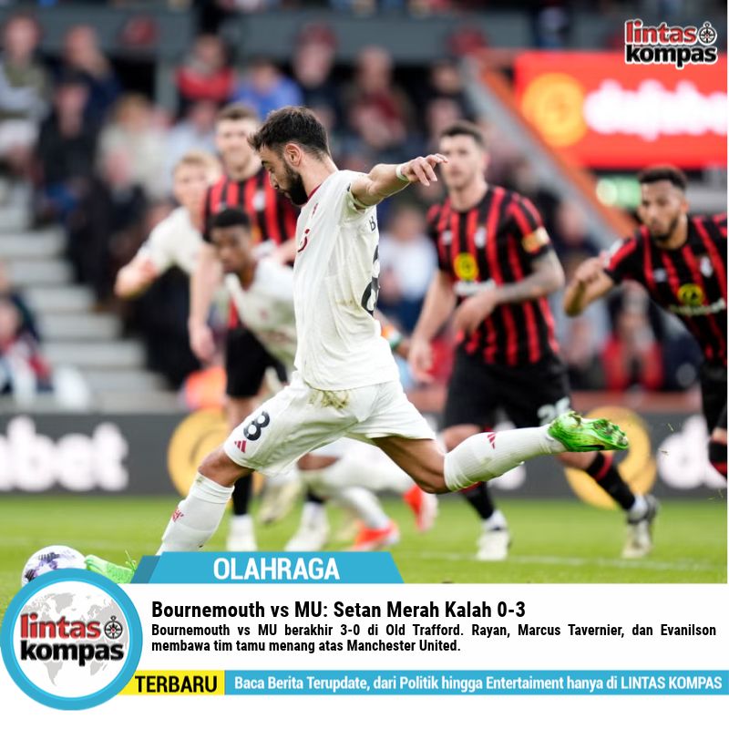 Bournemouth vs MU: Setan Merah Kalah 0-3