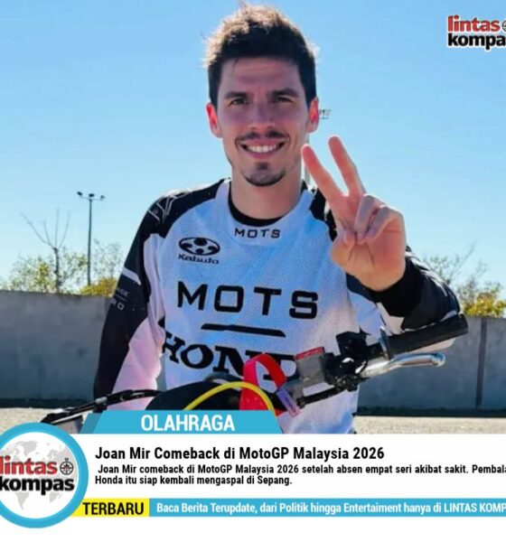 Joan Mir comeback di MotoGP Malaysia 2026 setelah absen empat seri akibat sakit. Pembalap Honda itu siap kembali mengaspal di Sepang.