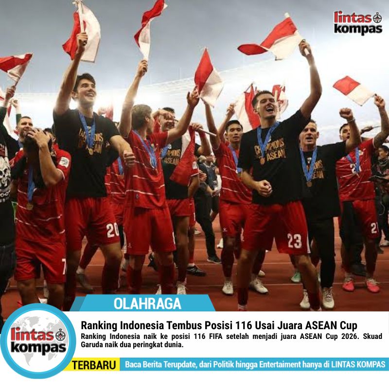 Ranking Indonesia Tembus Posisi 116 Usai Juara ASEAN Cup