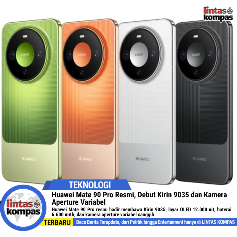 Huawei Mate 90 Pro Resmi dengan Kirin 9035